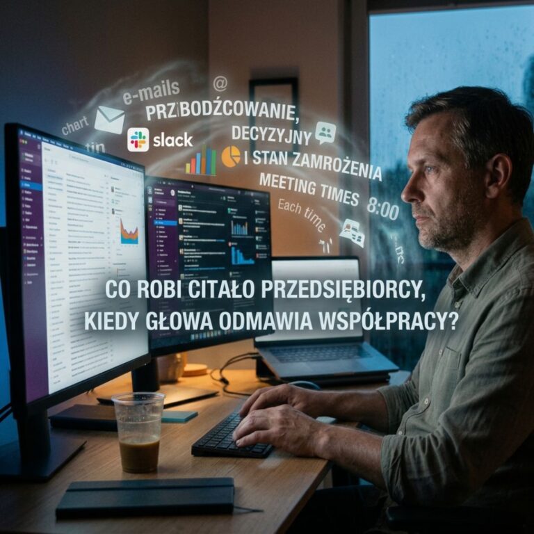 Przebodźcowanie, paraliż decyzyjny i stan zamrożenia. Co robi ciało przedsiębiorcy, kiedy głowa odmawia współpracy?