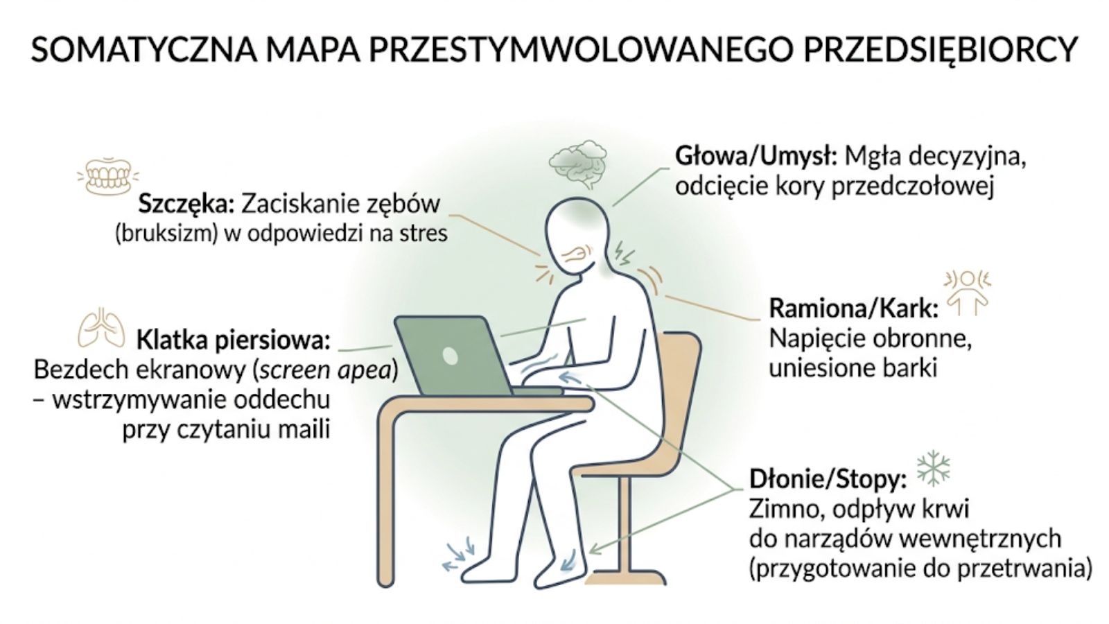 Somatyczna mapa przestymulowanego przedsiębiorcy